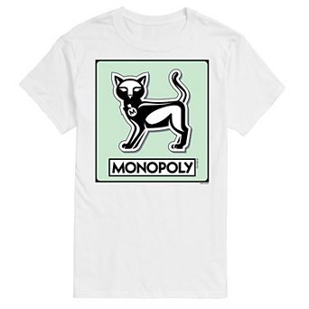 Big & Tall Monopoly Cat Game Token Graphic Tee