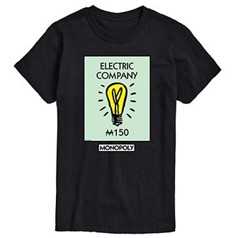 Big & Tall Monopoly Electric Company Graphic Tee