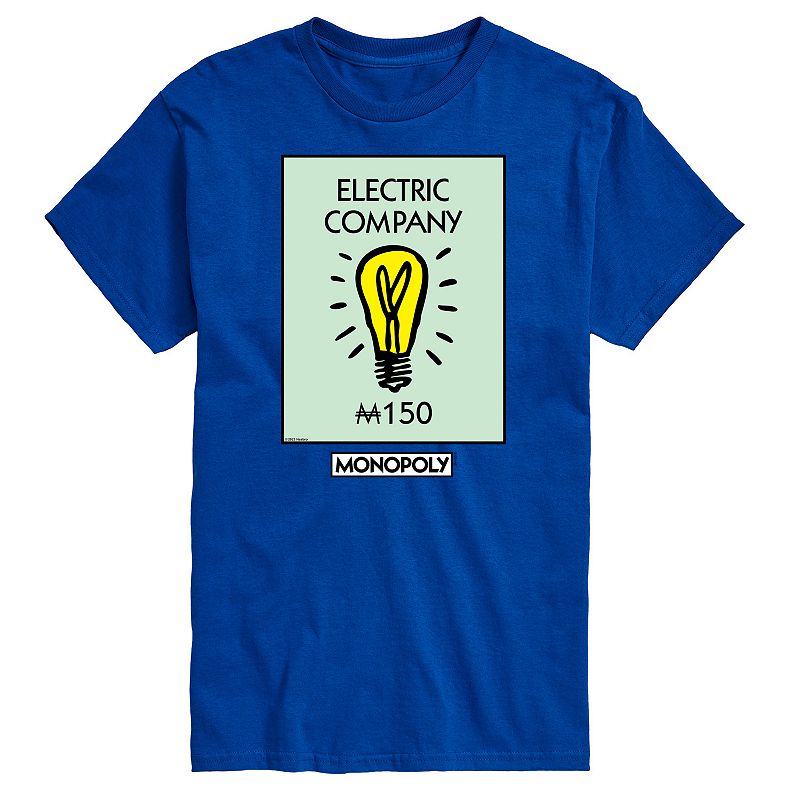 Big & Tall Monopoly Electric Company Graphic Tee, Men's,
