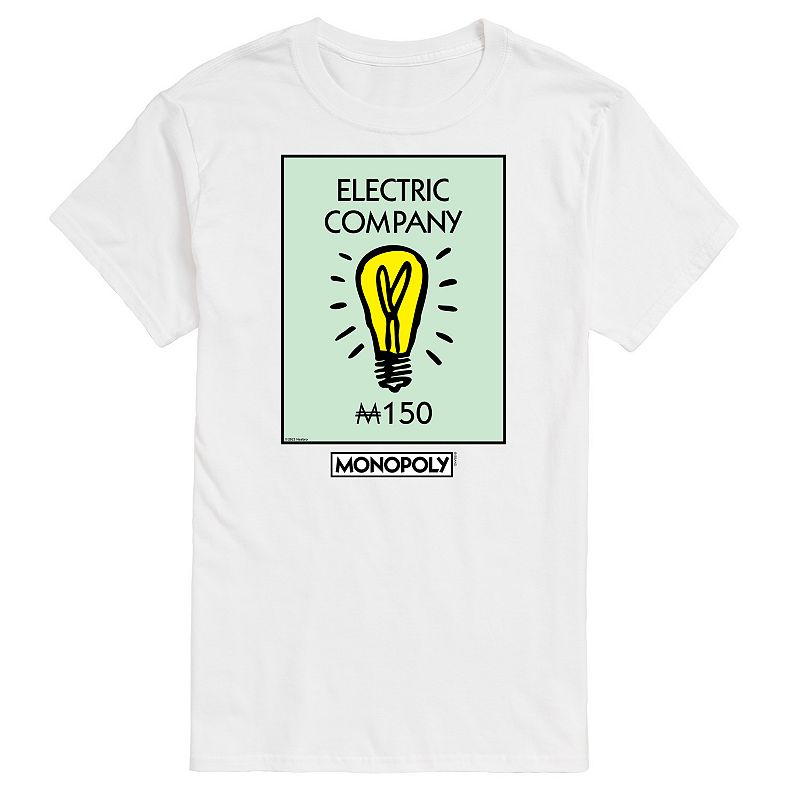 Big & Tall Monopoly Electric Company Graphic Tee, Men's,