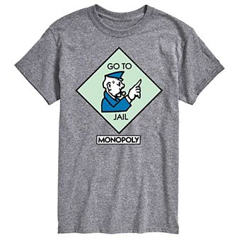 Big & Tall Monopoly Go To Jail Square Graphic Tee