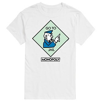 Big & Tall Monopoly Go To Jail Square Graphic Tee