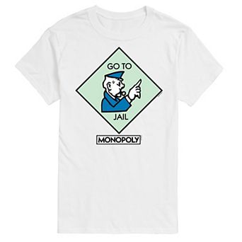Big & Tall Monopoly Go To Jail Square Graphic Tee