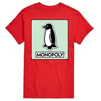 Big & Tall Monopoly Penguin Game Token Graphic Tee