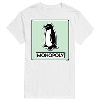 Big & Tall Monopoly Penguin Game Token Graphic Tee