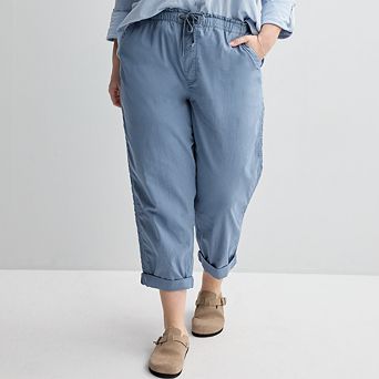 Plus Size Sonoma Goods For Life® Easy Paper Bag Waist Capri