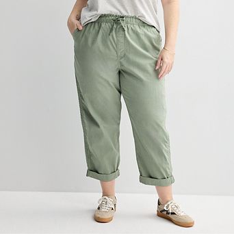 Plus Size Sonoma Goods For Life® Easy Paper Bag Waist Capri