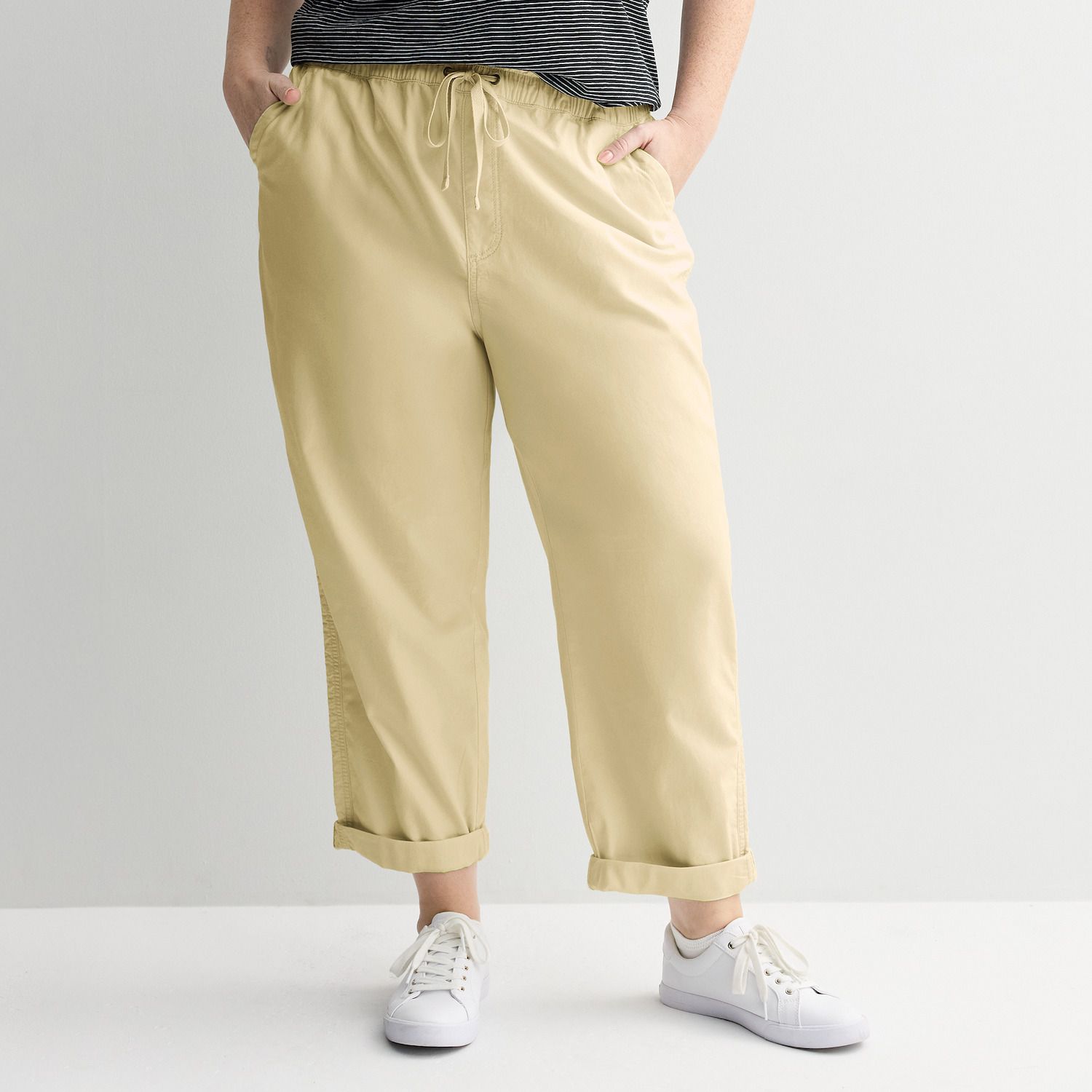 Plus Size Sonoma Goods For Life® Easy Paper Bag Waist Capri