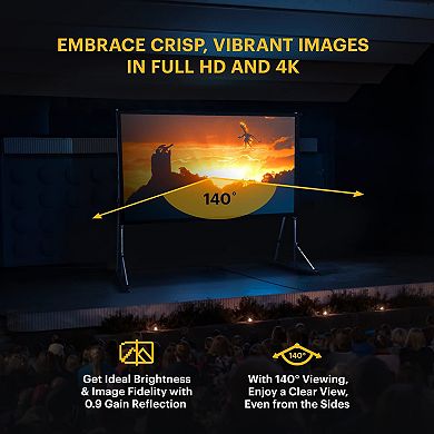 Kodak 120" Portable Projector Screen with Stand and Carry Case