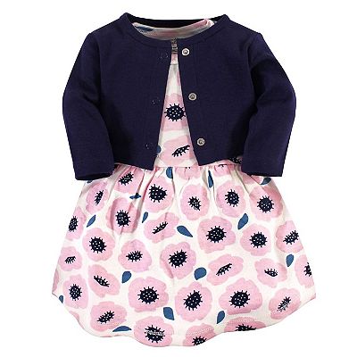 Touched by Nature Baby Organic Cotton Dress and Cardigan Set, Blossoms