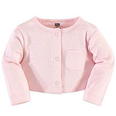 Hudson Baby Infant and Toddler Girl Cotton Dress and Cardigan 2pc Set, Gold Unicorn