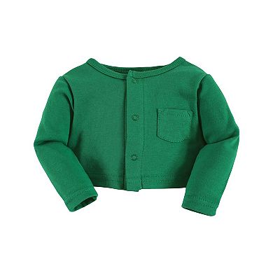 Hudson Baby Infant and Toddler Girl Cotton Dress and Cardigan Set, St Patricks Rainbow