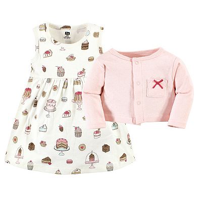 Vestitino Bimba Hudson Baby In Cotone, Maniche Lunghe, Colore Autumn Rose, Taglia 0-3 Mesi. Morbido E Comodo Per Le Neonate.