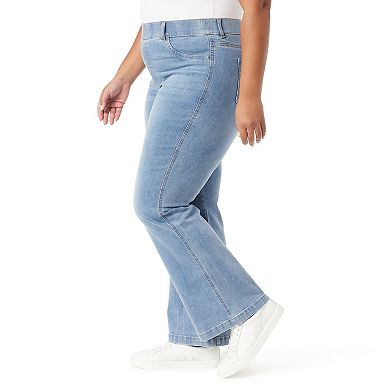 Plus Size Gloria Vanderbilt Shape Effect Pull On Flare Jeans