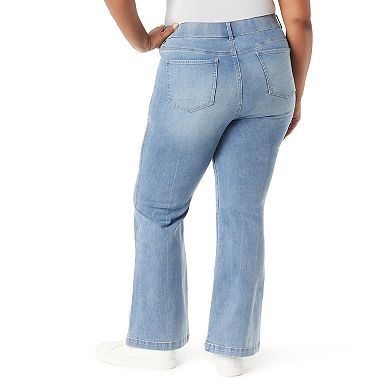 Plus Size Gloria Vanderbilt Shape Effect Pull On Flare Jeans