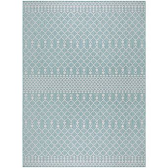 Nourison Positano Moroccan Trellis Flatweave Outdoor Rug
