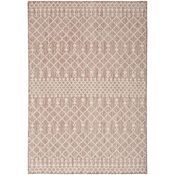 Nourison Positano Moroccan Trellis Flatweave Outdoor Rug