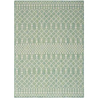 Nourison Positano Moroccan Trellis Flatweave Outdoor Rug