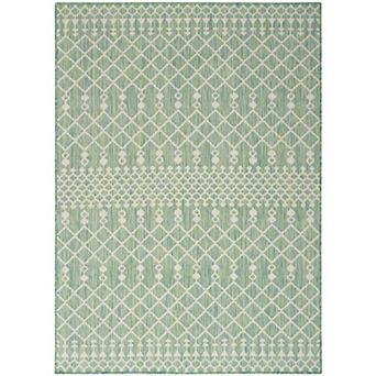 Nourison Positano Moroccan Trellis Flatweave Outdoor Rug