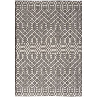 Nourison Positano Moroccan Trellis Flatweave Outdoor Rug