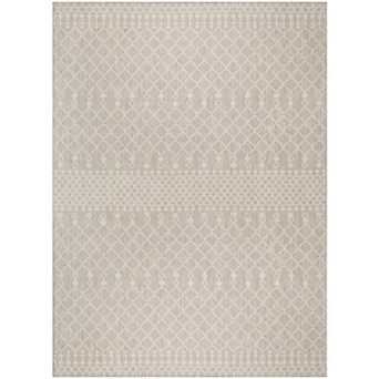 Nourison Positano Moroccan Trellis Flatweave Outdoor Rug