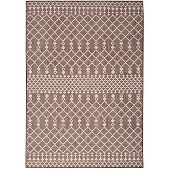 Nourison Positano Moroccan Trellis Flatweave Outdoor Rug