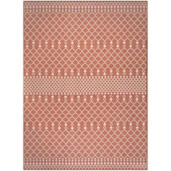 Nourison Positano Moroccan Trellis Flatweave Outdoor Rug