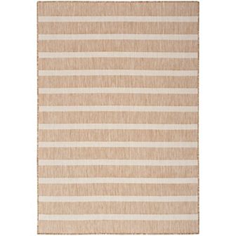 Nourison Positano Modern Stripes Flatweave Outdoor Rug