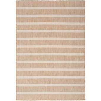 Nourison Positano Modern Stripes Flatweave Outdoor Rug
