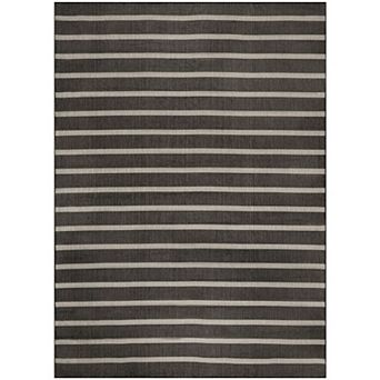 Nourison Positano Modern Stripes Flatweave Outdoor Rug