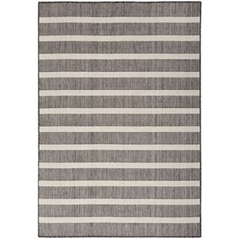 Nourison Positano Modern Stripes Flatweave Outdoor Rug