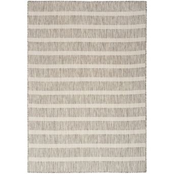 Nourison Positano Modern Stripes Flatweave Outdoor Rug
