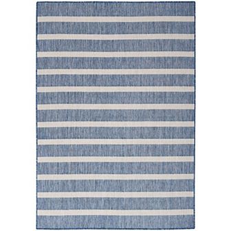 Nourison Positano Modern Stripes Flatweave Outdoor Rug
