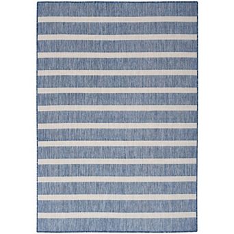 Nourison Positano Modern Stripes Flatweave Outdoor Rug