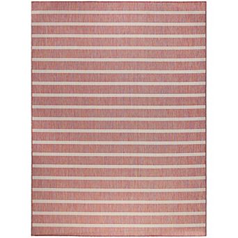 Nourison Positano Modern Stripes Flatweave Outdoor Rug