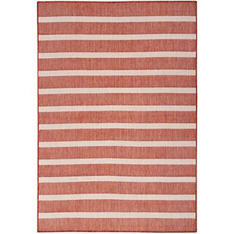 Nourison Positano Modern Stripes Flatweave Outdoor Rug