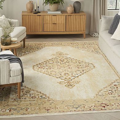 Nourison Grafix Vintage Traditional Medallion Indoor Rug