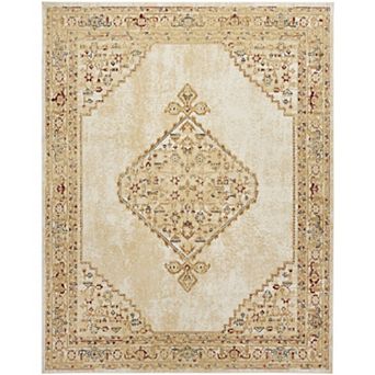 Nourison Grafix Vintage Traditional Medallion Indoor Rug