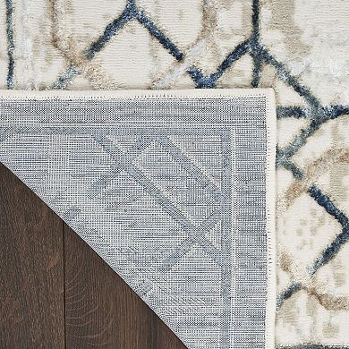 Nourison Glam Mid-Century Modern Bordered Indoor Rug