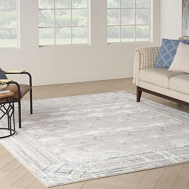 Nourison Glam Mid-Century Modern Bordered Indoor Rug