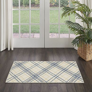 Nourison Jubilant Plaid Farmhouse Indoor Rug