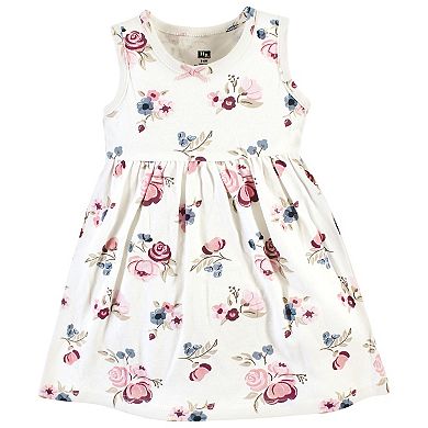 Hudson Baby Infant and Toddler Girl Quilted Cardigan and Dress, Dusty Rose Floral