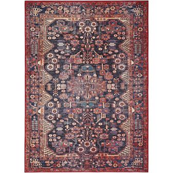 Nourison Fulton Vintage Floral Medallion Non-slip Flatweave Indoor Rug