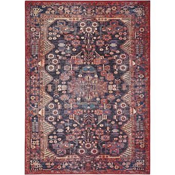 Nourison Fulton Vintage Floral Medallion Non-slip Flatweave Indoor Rug
