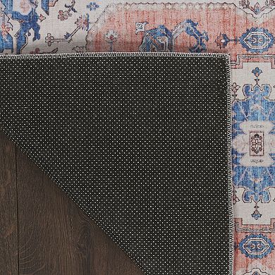 Nourison Fulton Bordered Medallion Non-slip Flatweave Indoor Rug