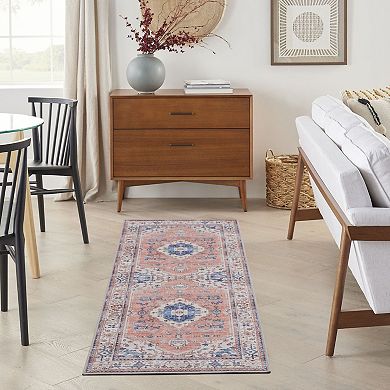 Nourison Fulton Bordered Medallion Non-slip Flatweave Indoor Rug