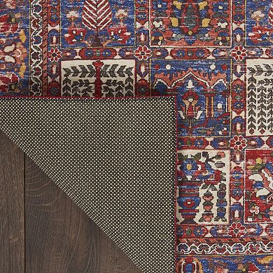 Nourison Fulton Vintage Persian Floral Non-slip Flatweave Indoor Rug