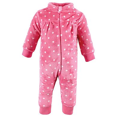 Hudson Baby Infant Girl Plush Jumpsuits, Ice Cream