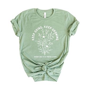 Keep Going Keep Growing Short Sleeve Graphic Tee