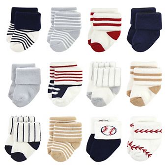 Little Treasure Infant Boy Newborn Socks, Baseball